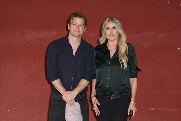 Tiziana Rocca con il presidente di giuria Josh Hartnett