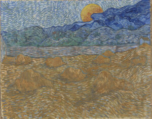 Vincent Van Gogh, Paesaggio con covoni e luna nascente, 1889. Olio su tela, cm 72x91,3. © Kröller-Müller Museum, Otterlo, The Netherlands